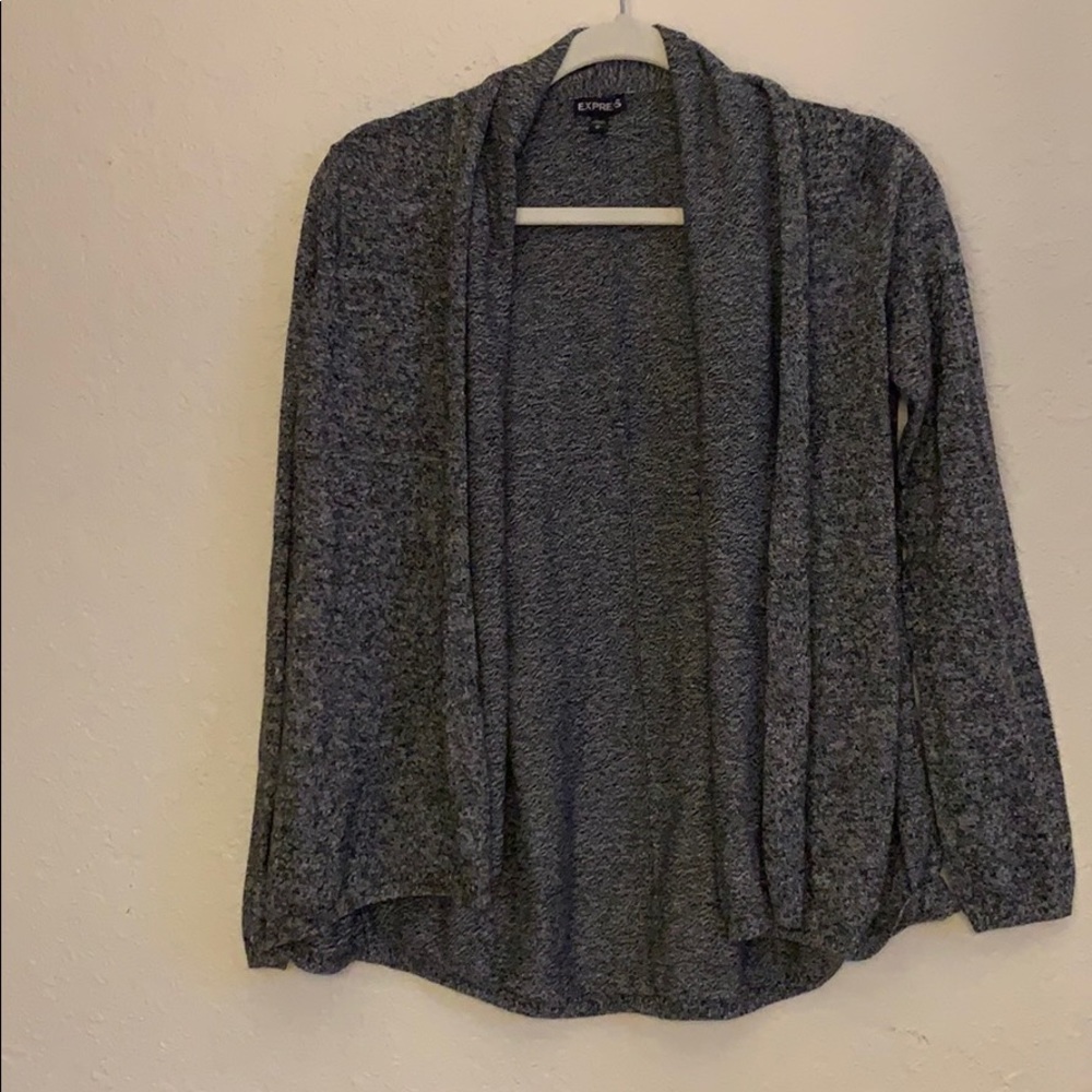 Express gray and black cardigan.